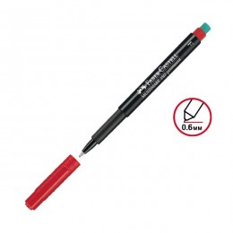 Тънкописец Faber-Castell 1513 OHP F,перманентен,червен Тънкописец Faber-Castell 1513 OHP F,перманентен,червен