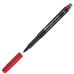 Тънкописец Faber-Castell 1525 OHP M,перманентен,червен