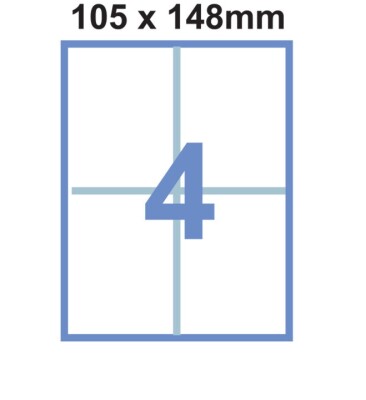 Етикети СЗЛ 4 етик/лист 105/148мм Етикети СЗЛ 4 етик/лист 105/148мм