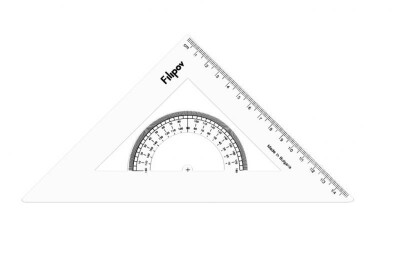 Триъгълник + транспортир 45/220 Filipov Триъгълник + транспортир 45/220 Filipov