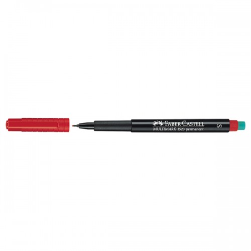 Тънкописец Faber-Castell 1523 OHP S,перманентен,червен