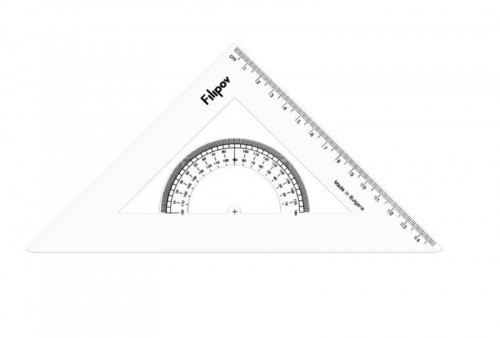Триъгълник + транспортир 45/220 Filipov