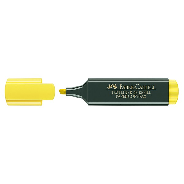 Текст маркер Faber-Castell 1548 Скосен връх 1-5mm Жълт