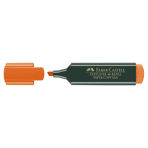 Текст маркер Faber-Castell 1548 Скосен връх 1-5mm Оранжев