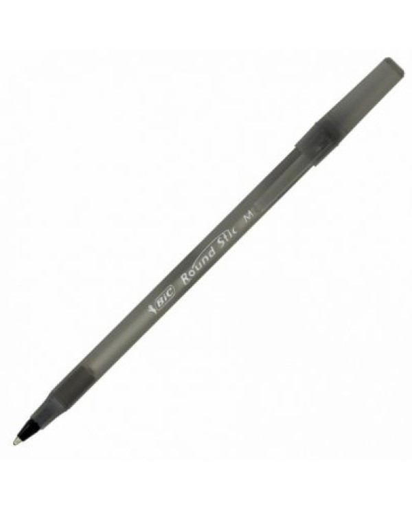 Химикалка BIC Round Stic еднократна, връх 1.0 мм, черна
